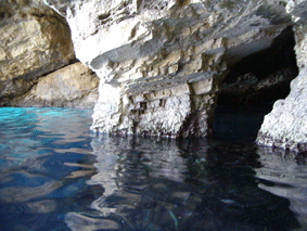 sea kayaking blue caves, zakynthos, ionian islands, greece